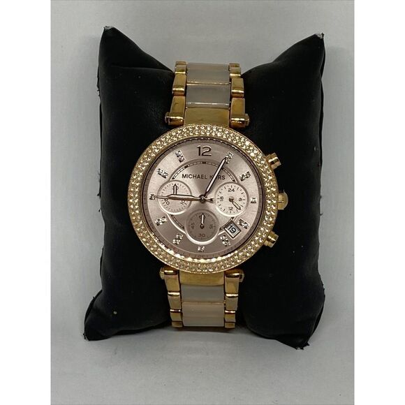 Michael Kors Parker MK5896 Womens Stainless Steel Analog Dial Quartz Watch UC497 - Picture 1 of 12